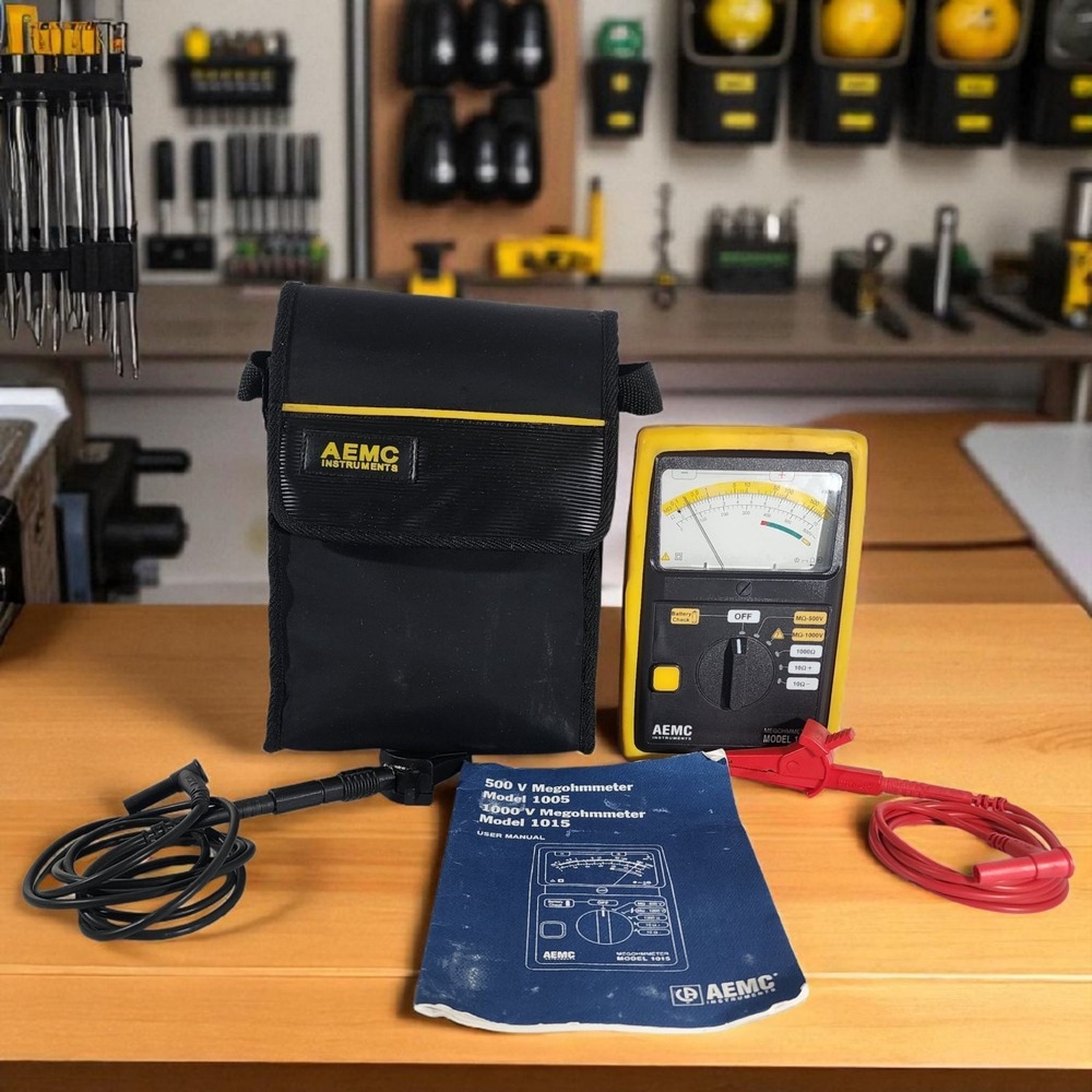 READ AEMC 1015 Analog Megohmmeter 1000 Ohms Resistance 500V 1000V Test Voltage
